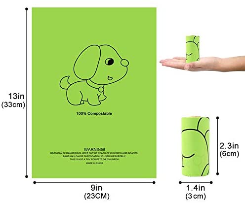 Planet Poop Bolsas compostables para excrementos de perro para mascotas  pequeñas, rollo individual grande, 200 tamaños mini Grab & Go, bolsas